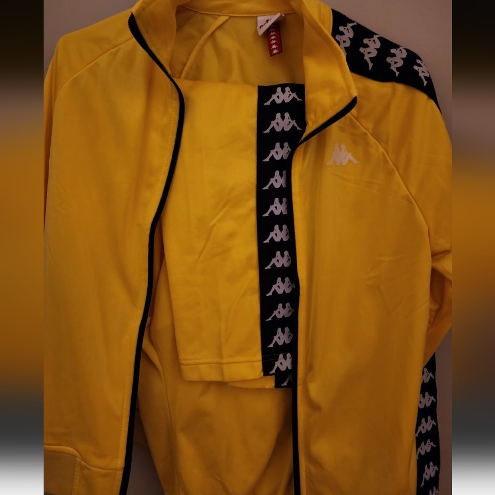 Yellow kappa tracksuit